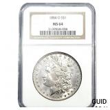 1884-O Morgan Silver Dollar NCG MS64