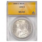 1896 Morgan Silver Dollar ANACS MS65
