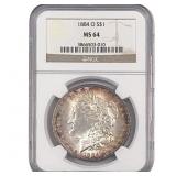 1884-O Morgan Silver Dollar NGC MS64