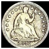 1841 Seated Liberty Half Dime LIGHTLY CIRCULATED