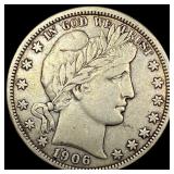 1906-O Silver Barber Half Dollar NEARLY UNCIRCULAT