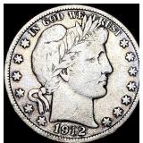 1912-S Silver Half Dollar NICELY CIRCULATED
