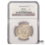 1946 Iowa Half Dollar NGC MS67