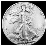 1937-S Silver Walking Liberty Half Dollar NEARLY U