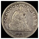 1861 Seated Liberty Quarter LIGHTLY CIRCULATED