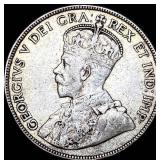 1917-C Silver 50 Cents Newfoundland LIGHTLY CIRCUL