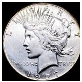 1927 Silver Peace Dollar CLOSELY UNCIRCULATED