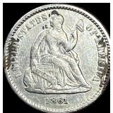 1861 Seated Liberty Half Dime LIGHTLY CIRCULATED