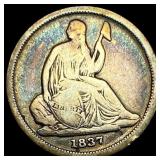 1837 Seated Liberty Dime No Stars NICELY CIRCULAT