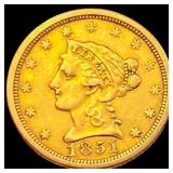 1851-O $2.50 Gold Quarter Eagle