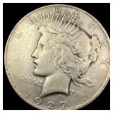 1927 Silver Peace Dollar NEARLY UNCIRCULATED