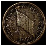 1863 Civil War Token - "The Flag of Our Union" L