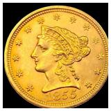 1855 $2.50 Gold Quarter Eagle