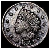 1863 Civil War Token - Not One Cent LIGHTLY CIRCUL