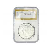 1927 Silver Peace Dollar PGA MS65
