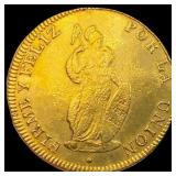 1829/8 Lima JM Peru Gold 8 Escudo