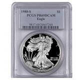 1988-S Silver Eagle PCGS PR69 DCAM