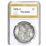 1878-CC Morgan Silver Dollar PGA MS64