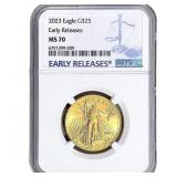 2023 1/2OZ Gold Eagle $25 NGC MS70