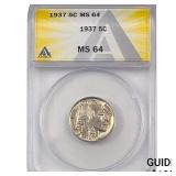 1937 Buffalo Nickel ANACS MS64