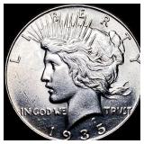 1935 Silver Peace Dollar CHOICE BU