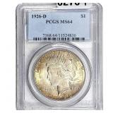 1923-D Silver Peace Dollar PCGS MS64