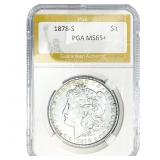 1878-S Morgan Silver Dollar PGA MS65+