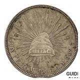 1908Mo AM Mexico Silver Peso CHOICE AU