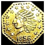 1856 California Gold Token (Octagonal) HIGH GRADE