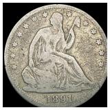 1891 Seated Liberty Half Dollar NICELY CIRCULATED