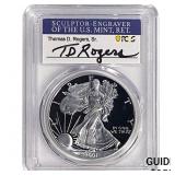 2001-W Silver Eagle PCGS PR70 DCAM Thomas D Rogers