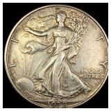 1938-D Silver Walking Liberty Half Dollar CLOSELY