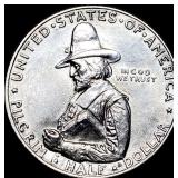 1920 Silver Half Dollar Pilgrim Tercentenary CLOSE