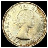 1953 Canada Silver 10 Cents CHOICE BU