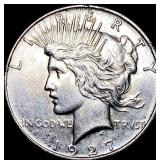 1927 Silver Peace Dollar CLOSELY UNCIRCULATED