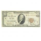 1929 $10 Federal Reserve Bank New York