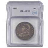 1832 Capped Bust Half Dollar ICG VF20