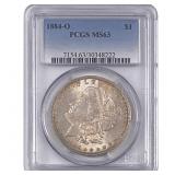 1884-O Morgan Silver Dollar PCGS MS63