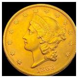 1863-S $20 Gold Double Eagle