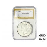 1928 Silver Peace Dollar PGA MS65