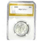 1943 Walking Liberty Half Dollar PGA MS66+