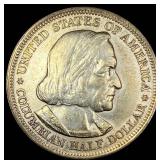 1893 Silver Columbian Half Dollar NEARLY UNCIRCULA
