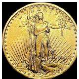 1908 No Motto $20 Saint-Gaudens Gold Double Eagle