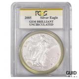 2005 Silver Eagle PCGS GEM BU