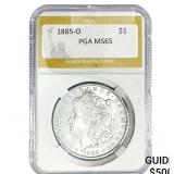 1885-O Morgan Silver Dollar PGA MS65
