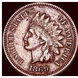 1869 Indian Head Cent  CHOICE AU
