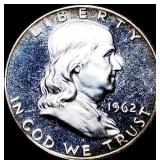 1962 Franklin Silver Half Dollar GEM PROOF