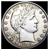 1915-D Silver Barber Half Dollar CLOSELY UNCIRCULA