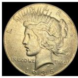 1935 Silver Peace Dollar CLOSELY UNCIRCULATED