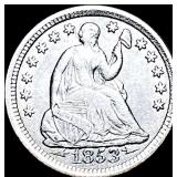 1853 Seated Liberty Silver Half Dime CLOSELY UNCIR